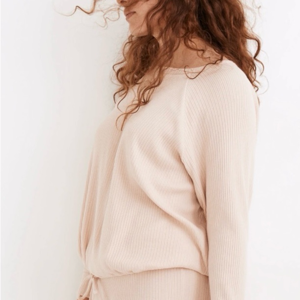 Madewell Ribbed Knit Drawstring Pajama Top